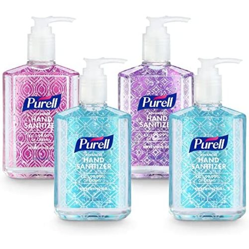 Purell Advanced Hand Sanitizer Refreshing Gel Design Series, Clean Scent, 8 Fl Oz Pump Bottle (Pack of 4) - 9652-06-ECDECO