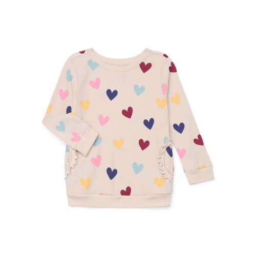 Garanimals Toddler Girl Long Sleeve Thermal Printed Top, Sizes 18M-5T