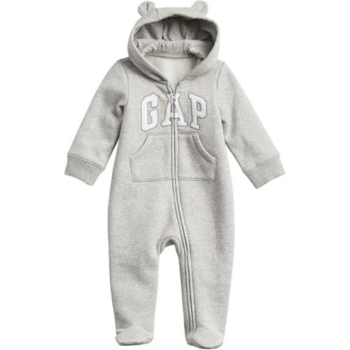 GAP Logo One Piece Light Heather Grey 0-3M