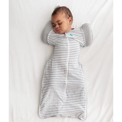 Love to Dream Swaddle Up Transition Swaddle, Patented Zip-Off Wings, Gently Help Baby Transition from Being Swaddled to Arms Free When Showing Signs of Rolling, 1.0 TOG, 13-19 lbs, Gray