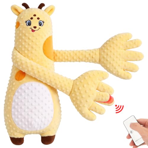 LiKiLiKi Yellow Giraffe Interactive Plush Toy, Soft Stuffed Animal with with Remote Control, Cute Plush Doll for Toddlers and Kids