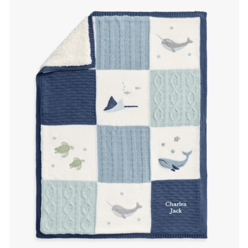 Heirloom Whale Baby Blanket