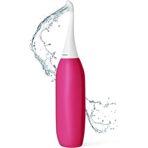 The Original HAPPYPO XL Butt Shower (Color: Raspberry) Portable Bidet with 50% More Volume - Known from German Shark Tank - The Easy-Bidet 2.0 Replaces Wet Wipes - Portable Bidet for Travel