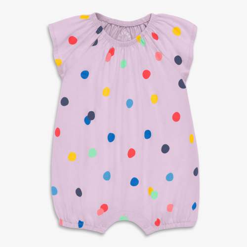 Baby flutter sleeve shortie in rainbow confetti dots | Primary.com