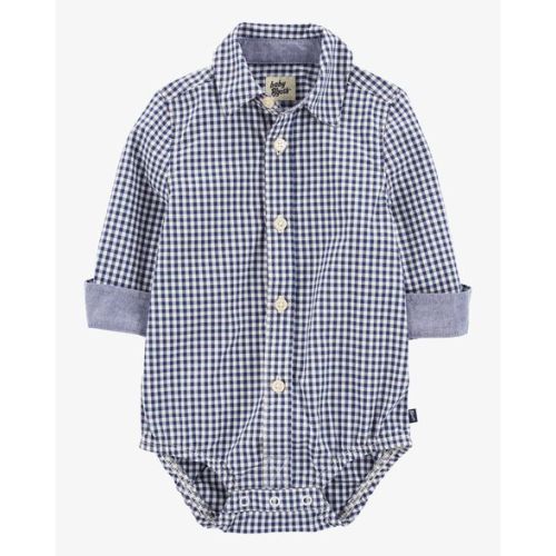 Baby Gingham Print Button-Front Bodysuit - OshKosh B'gosh | Carter's