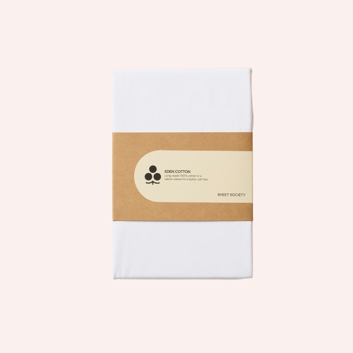 Eden Cotton Fitted Sheet - White