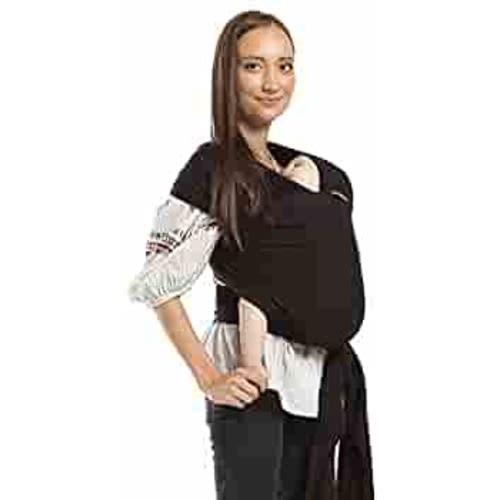 Boba Wrap Baby Carrier, Black - Original Stretchy Infant Sling, Perfect for Newborn Babies and Children up to 35 lbs