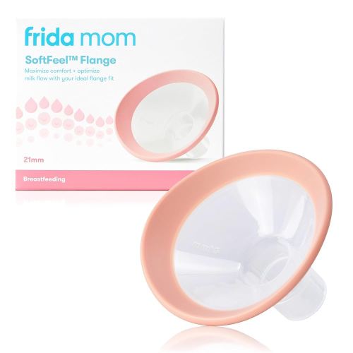 Frida Mom Breast Pump Flange Insert 21mm, Silicone Pump Insert, SoftFeel Flanges, Compatible with Frida Mom 2-in-1 Manual + Silicone Suction Breast Pump, BPA Free