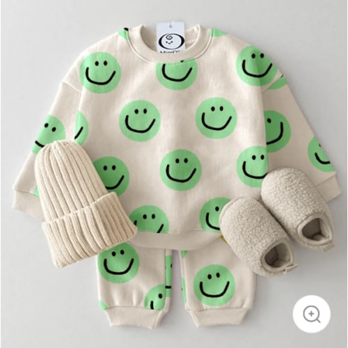 Baby Toddler 2-Piece Smiley Set- 12-18M