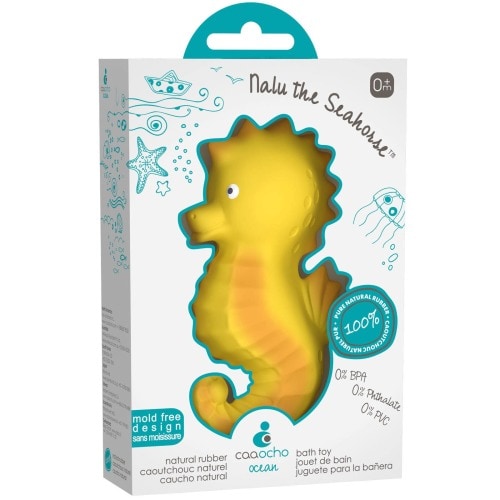 CaaOcho Natural Rubber Bath Toy — Sealed Hole-Free Mold-Free Design, N – Birch