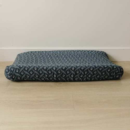 Navy Berry Muslin Changing Pad Cover