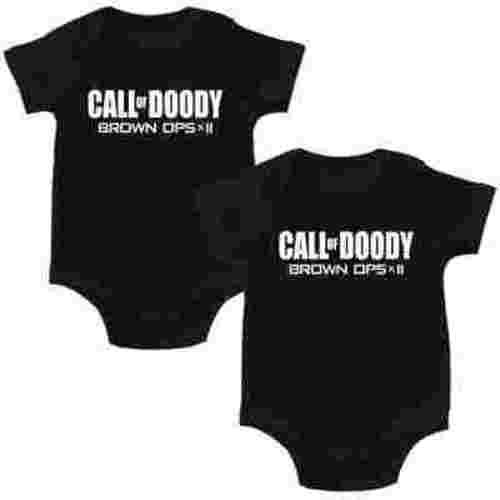 Nursery Decals and More Funny Twin Bodysuits, Includes 2 Bodysuits, 0-3 Month Call of Doody Ops 2