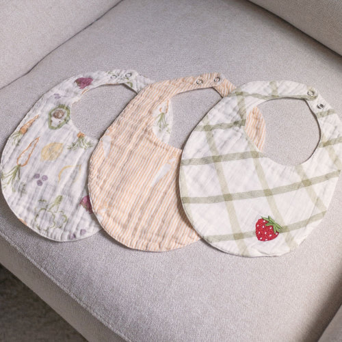 Crane Baby Clementine Fruit & Veggie Cotton Bandana Baby Bib (3 Pack) | Perigold