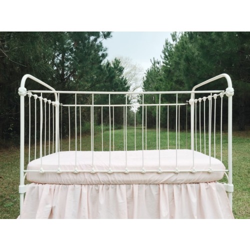 Ballet Slipper Fitted Crib Sheet | High Cotton Textile