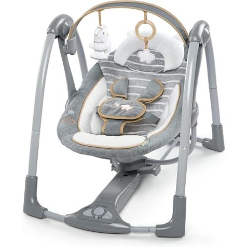 Ingenuity Swing 'n Go Lightweight Portable Baby Swing, Newborn to 9 Months