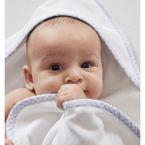 Gingham Baby Hooded Towel & Washcloth Set