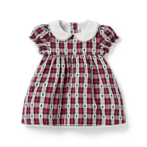 Baby Cream And Sugar Tree Tartan Baby Tree Tartan Dress by Janie and Jack