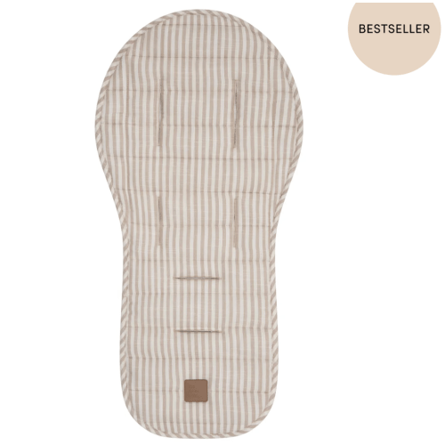 Natural Stripe Universal Linen Pram Liner