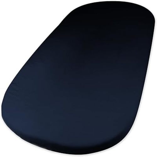 HonestBaby 2-Pack Organic Cotton Fitted Bassinet Sheet, Dark Navy, One Size