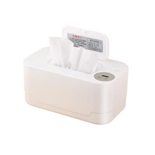 Baby wet wipe heater, Reusable constant temperature wet wipe warmer,Home, Travel wet wipe heater, USB heated wet wipe box (white)