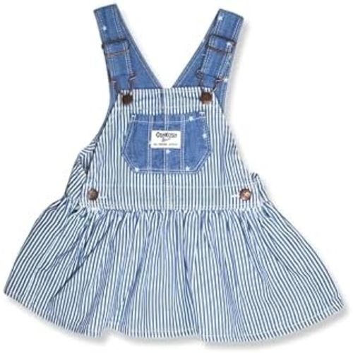 OSHKOSH B'GOSH Girls Kids Toddler Chambray Stars and Striped Jumper Dress,
