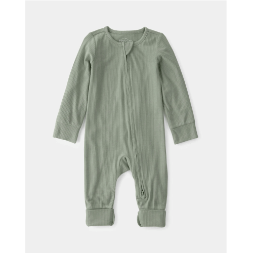 Baby 2-Way Zip PurelySoft Sleep & Play Pajama - Green | Carter's