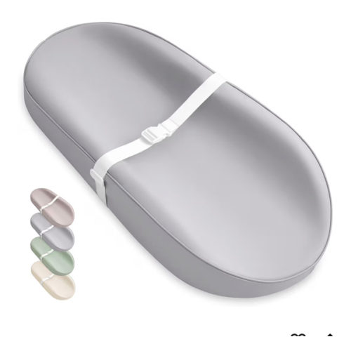 Amazon.com: Blissful Diary Vegan Leather Baby Changing Pad with Waterproof & Wipe-Clean PU Cover, Avocado Size Cozy Diaper Changing Pad for Dresser and Table, Light Gray