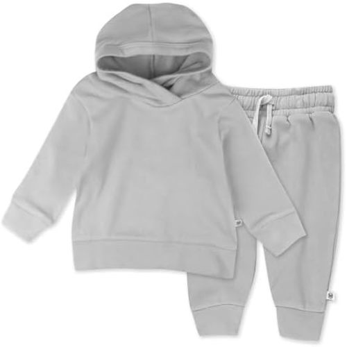 HonestBaby unisex-baby Light Weight Hoodie & Sweatpant Set 100% Organic Cotton for Toddler, Baby Boys, Girls
