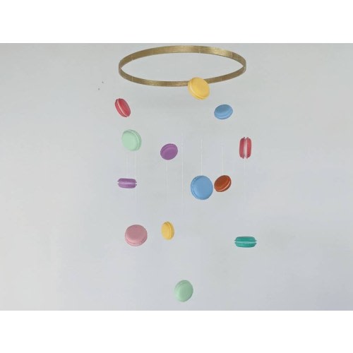 Macaron Baby Mobile - Colorful Polkadot Girl Mobile - Bakery Nursery Theme Decor - Cute Baby Shower Gift -