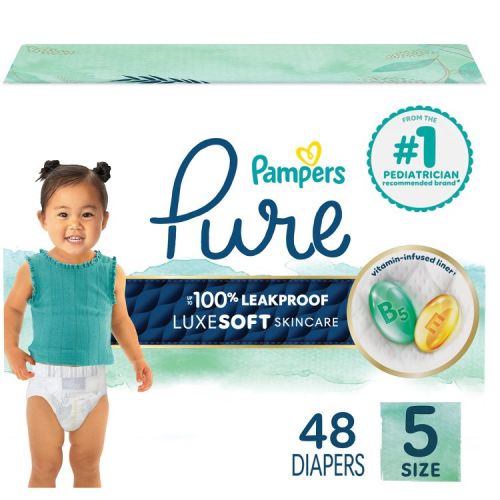 Pampers Pure Protection Diapers Super Pack - Size 5 - 48ct