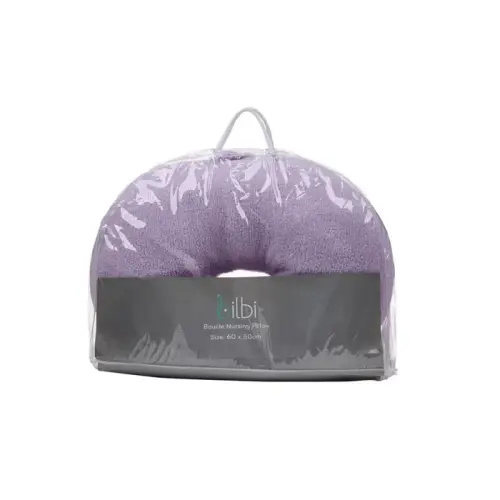 Bilbi Boucle Nursing Pillow Lilac | Baby Bunting AU