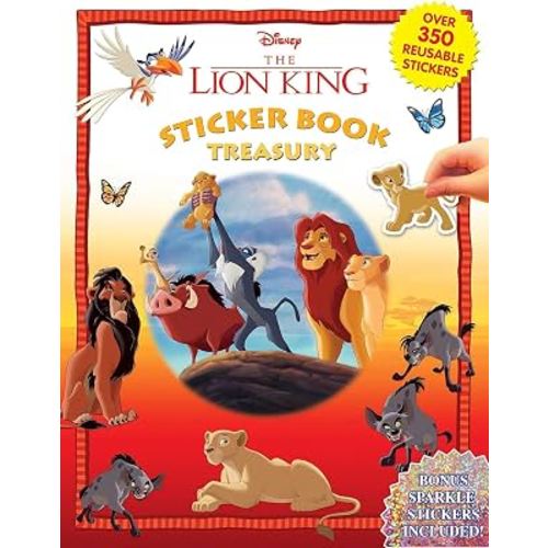 Disney Lion King Sticker Book Treasury - Activity Books for kids, 350 reusable stickers, 96 pages of fun