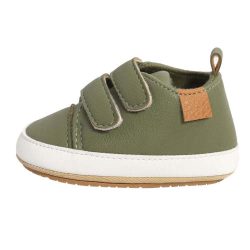 Zwiiyzr Unisex Baby First Walking Shoes 0-15 Months Infant Sneakers Boys Girls Shoes Non-Slip Rubber Sole High-Top Toddler Activewear Crib Shoes Newborn Loafers Flats Green