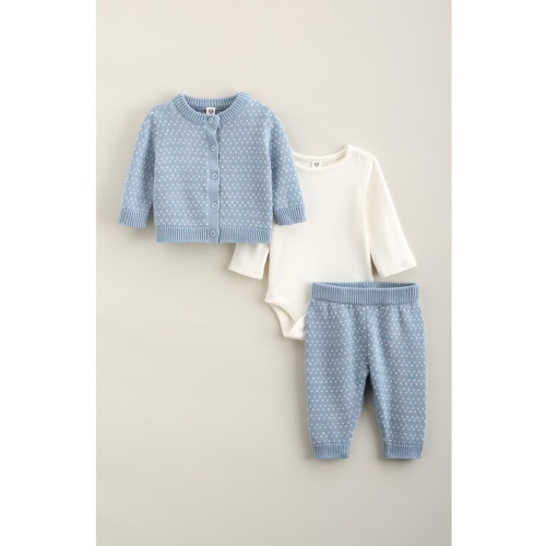 Long Sleeve Bodysuit, Cardigan & Joggers Set