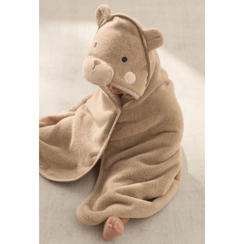 Super Soft Baby Hooded Towel & Washcloth Set - Bear