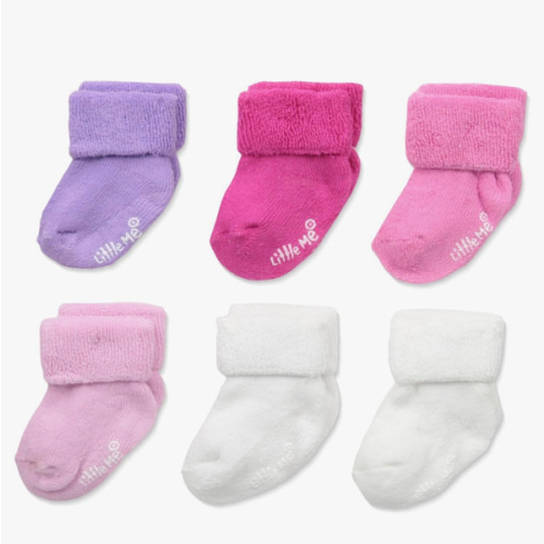 Little Me baby-girls 6 Pack Variety Socks
