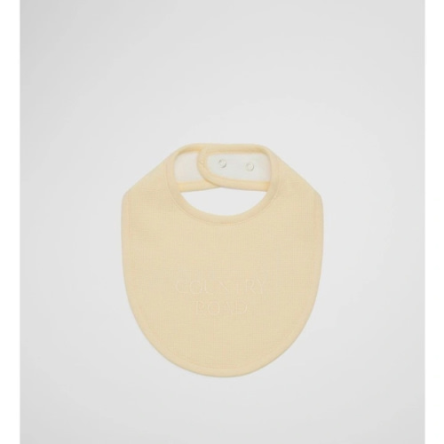 Organically Grown Cotton Waffle Bib in Lemon
