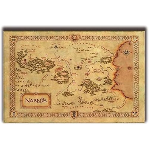 XIHOO The Chronicles of Narnia, Narnia Map Poster for Home Decor Wall Art 11x17inch (28x43cm) Frameless Gift