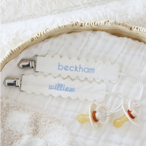 Embroidered Pacifier Clip