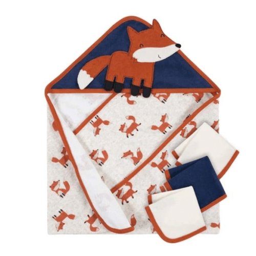 4-Piece Boys Fox Hooded Towel and Washcloths Set
Gerber Childrenswear