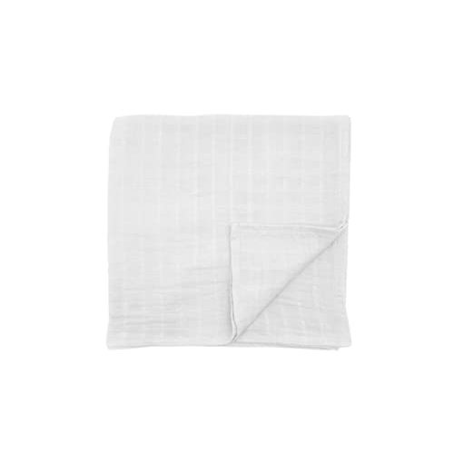 Premium Cotton Baby Muslin Swaddle Blankets for New Born Boys Girls (White)
