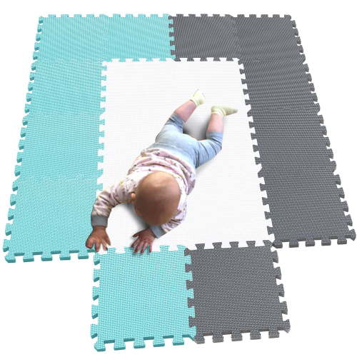 MQIAOHAM 18pcs (30301CM/11.8111.810.39inch per piece) children puzzle play mat squares foam tiles baby mats for floor childrens soft girl playmat boy interlocking carpet W301018-101108112