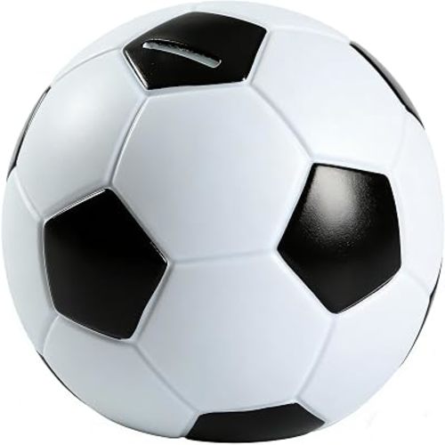LANKIN Soccer Piggy Bank, PVC Coin Bank, Shatterproof Money Bank (Large)