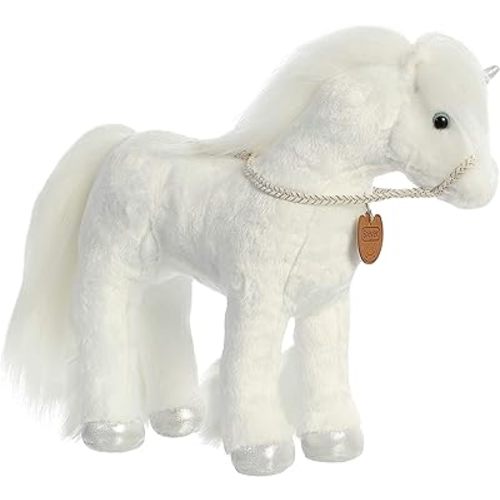 Aurora® Exquisite Breyer® Xavier Stuffed Animal - Realistic Detailing - Imaginative Play - White 13 Inches