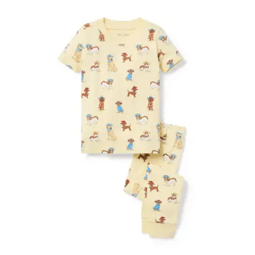 Boy Dawn Yellow Cowboy Dog Organic Cotton Cowboy Dog Pajama by Janie and Jack