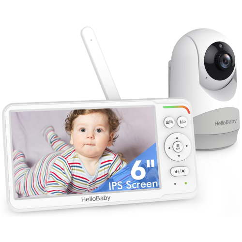 HelloBaby 6.0" LCD Wireless Video Baby Monitor, 4000mAh Rechargeable Battery, Remote Pan-Tilt-Zoom - Walmart.ca