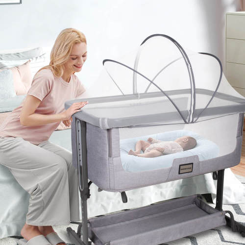 Beberoad Bassinet Cover Mosquito Net Cover | with 2-Way Zipper | for B