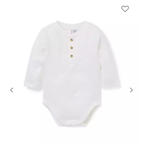 Baby Jet Ivory Baby Henley Bodysuit by Janie and Jack