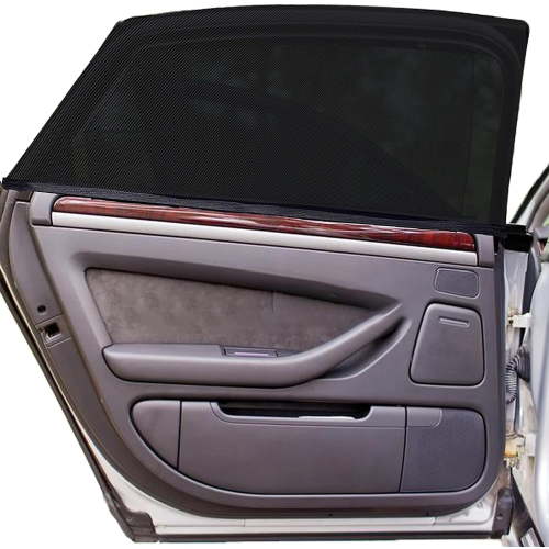 EcoNour Baby Car Window Shades Pack of 2 UV Sun Shade for Side Windows, Adjustable Elastic Fabric, Heat & UV Protection, 38x21