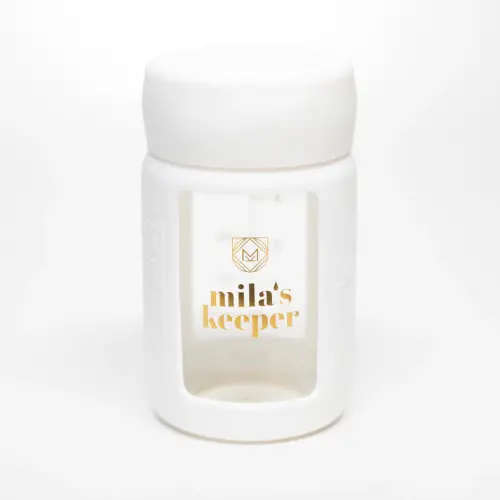 One Bottle. Three Jobs. | Glass Breast Milk Bottles (Set of 2) | Mila's Keeper - White